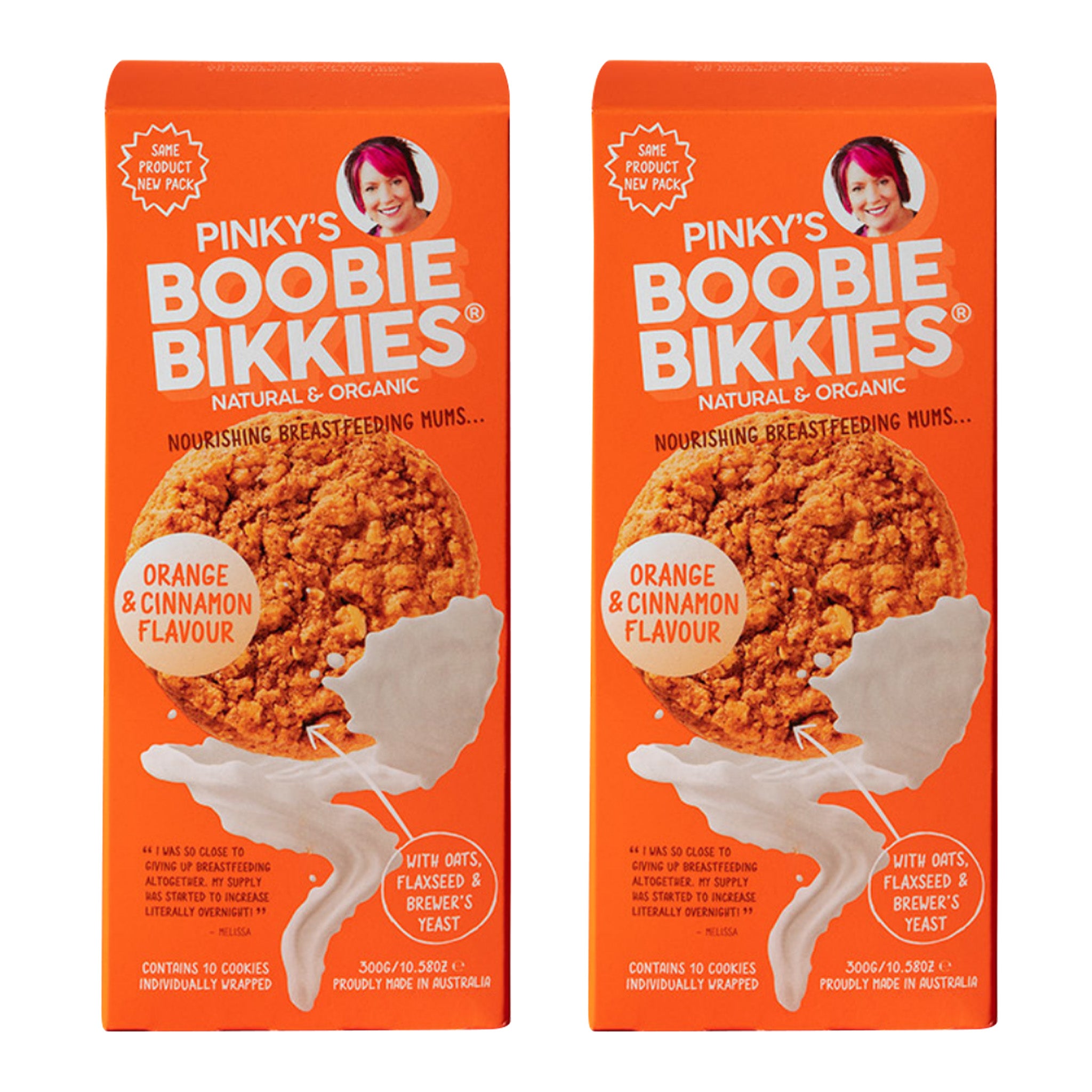 Boobie Bikkies by Pinky McKay - Orange & Cinnamon