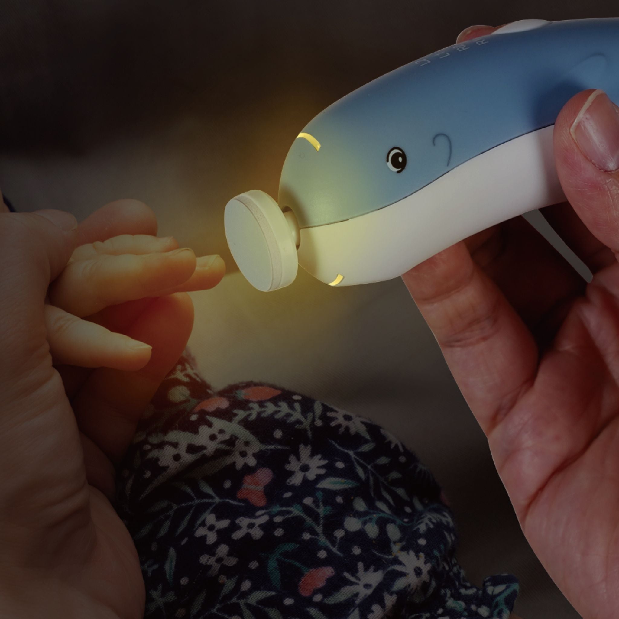 Haakaa Nail Care Set Friendly Whale Harbour Blue Night LED Light