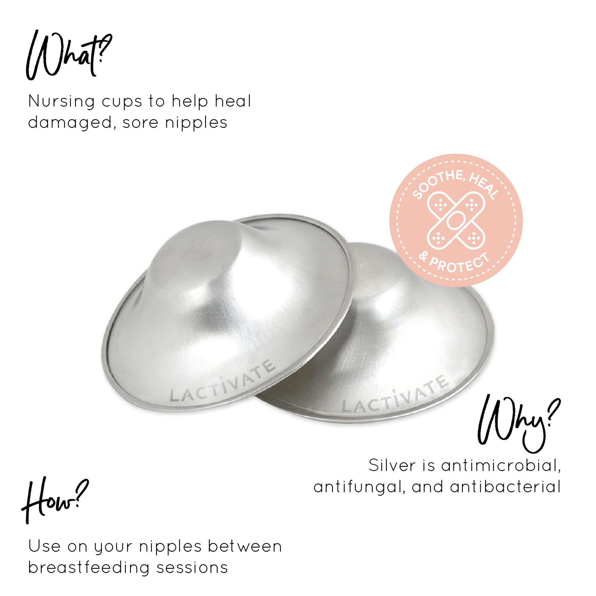 Lactivate Silver Nursing Cups
