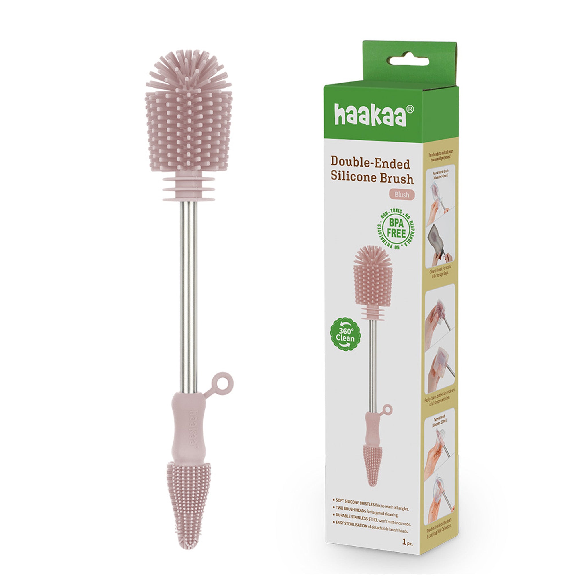 Haakaa Silicone Double-Ended Bottle Brush