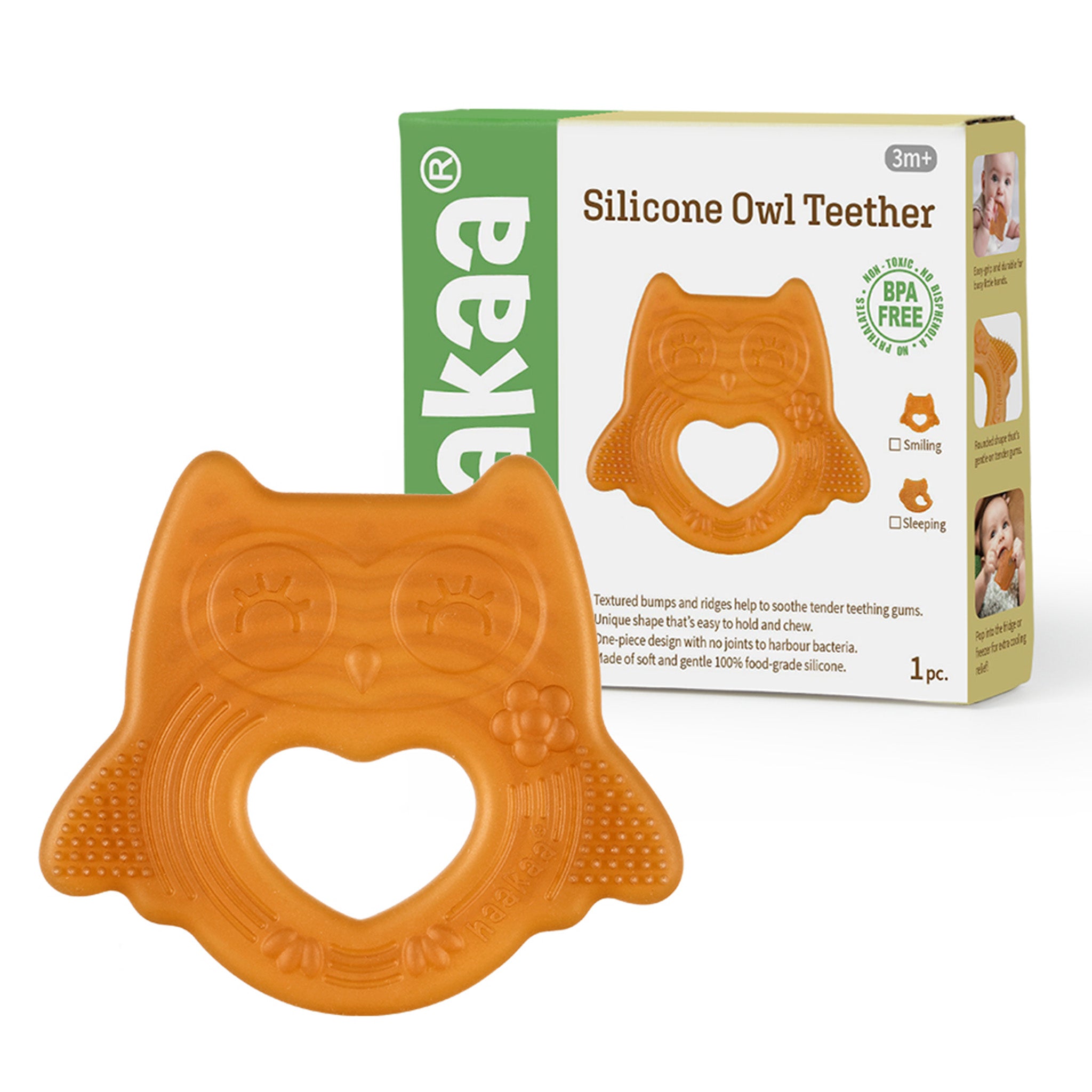 Haakaa Silicone Smiling Owl Teether