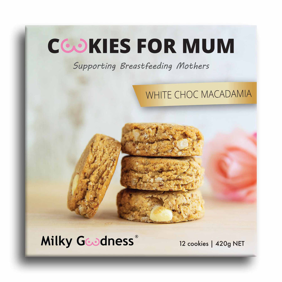 Milky Goodness White Chocolate Chip & Macadamia Lactation Cookies