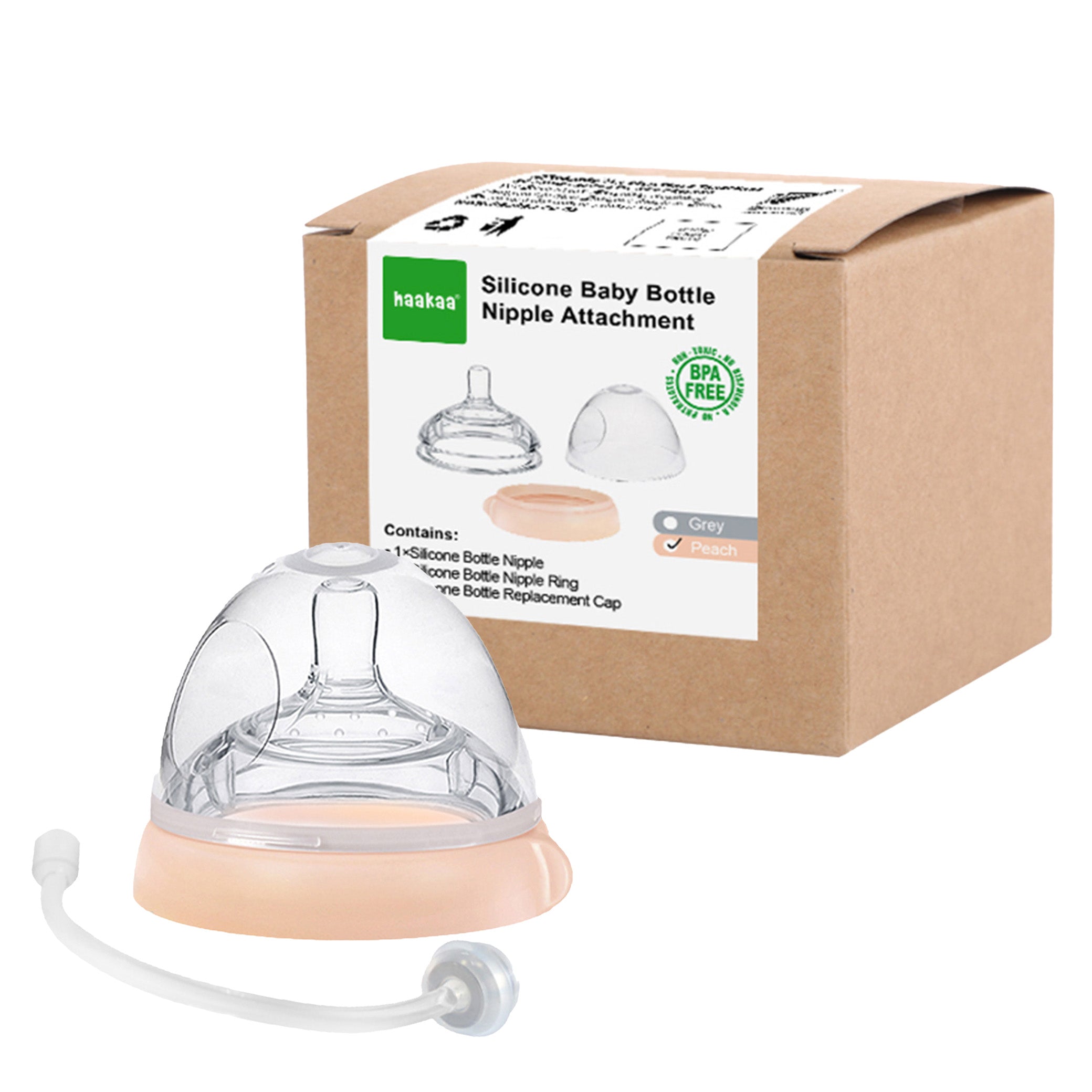 Haakaa Silicone Baby Bottle Nipple Attachment
