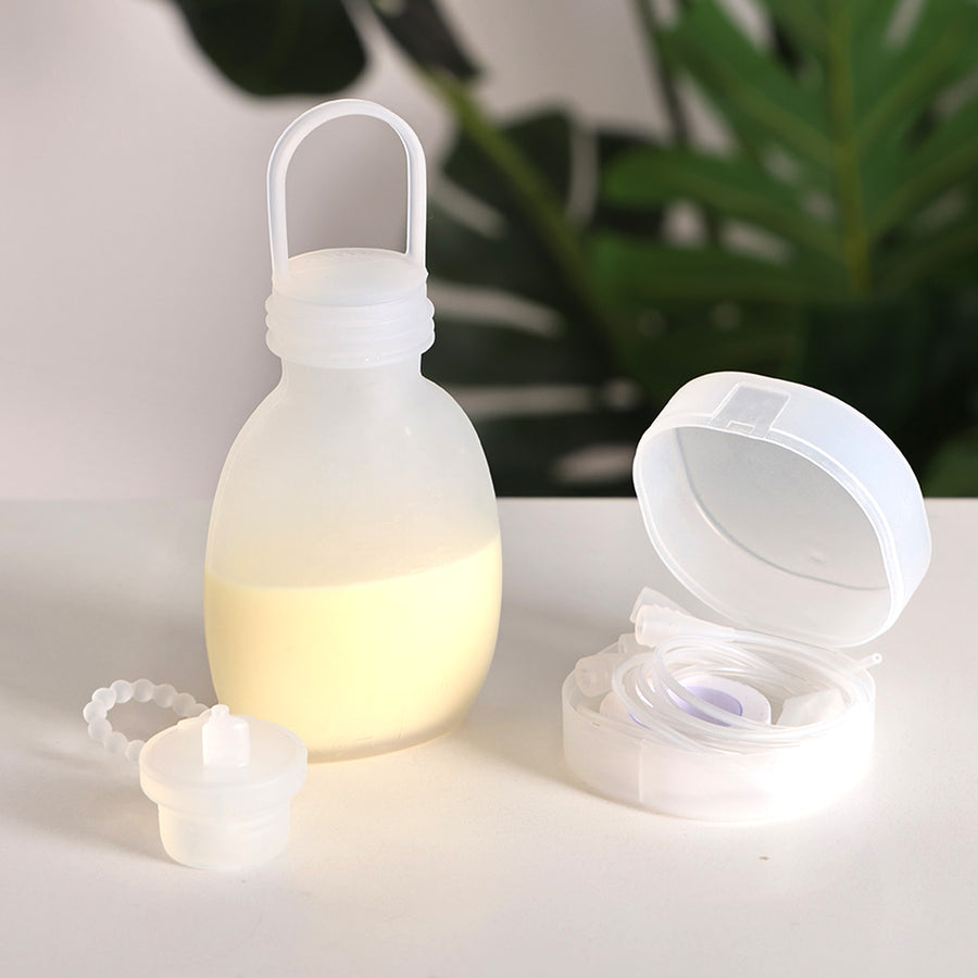 Silicone Breast Breast Pump With Feeding Bottle Set Haakaa