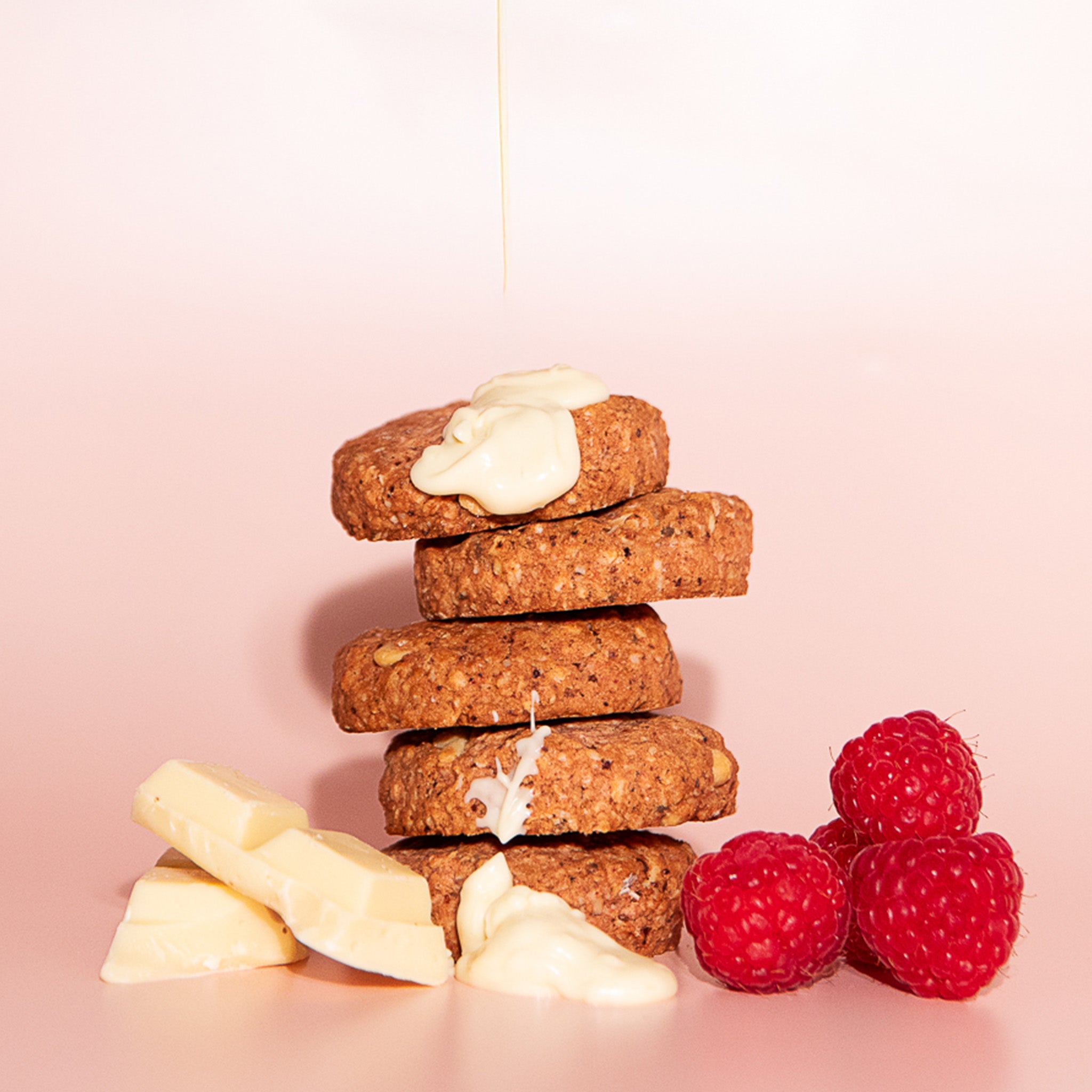 Franjo's Kitchen Raspberry & White Choc Mama Biscuits