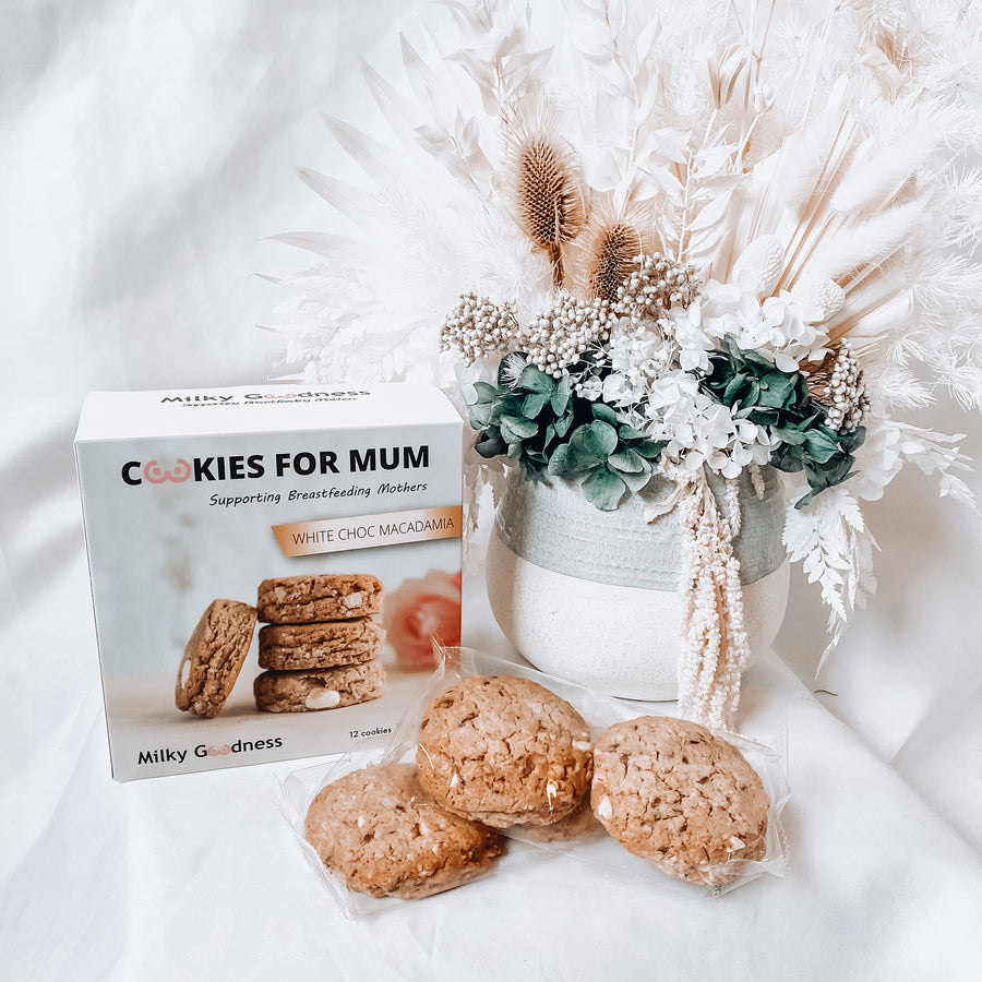 Milky Goodness White Chocolate Chip & Macadamia Lactation Cookies
