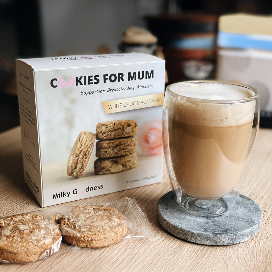 Milky Goodness White Chocolate Chip & Macadamia Lactation Cookies