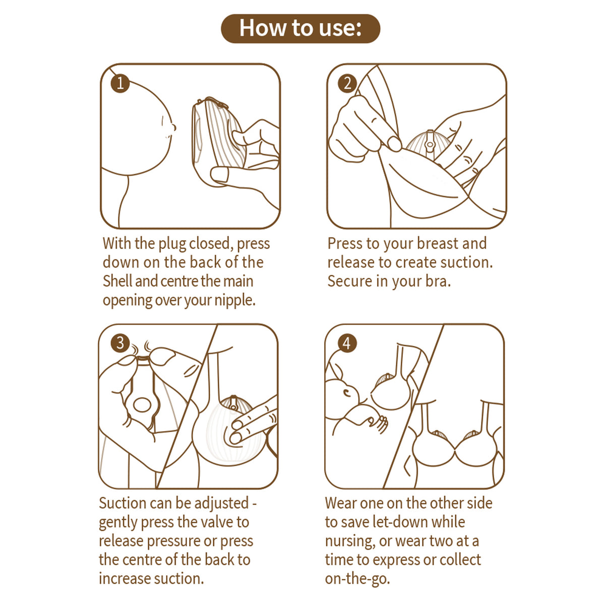 Haakaa Shell Wearable Silicone Pump | Milkbar Breastpumps