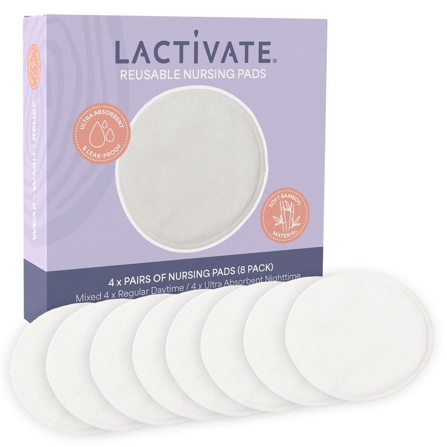 Lactivate® Reusable Mixed White Nursing Pads