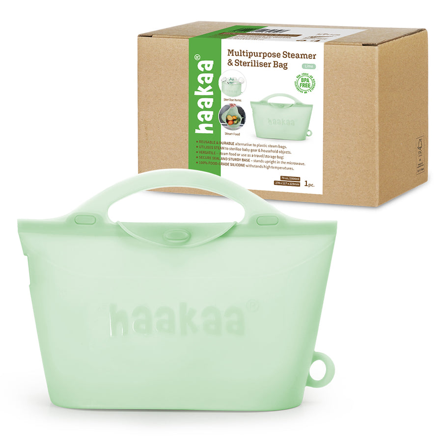 Haakaa Multipurpose Steamer & Steriliser Bag- Lime