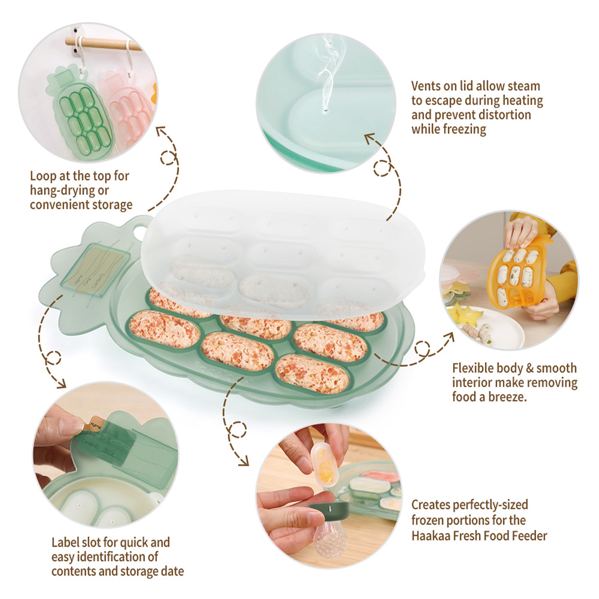 Haakaa Silicone Pineapple Nibble Tray