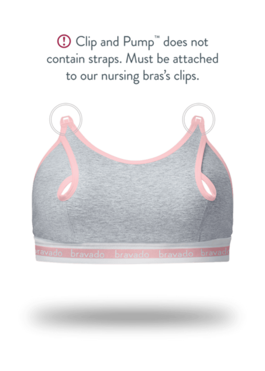 Bravado Designs Milkbar Breastpumps Bravado Designs Clip and Pump - Dove Heather With Dusted Peony