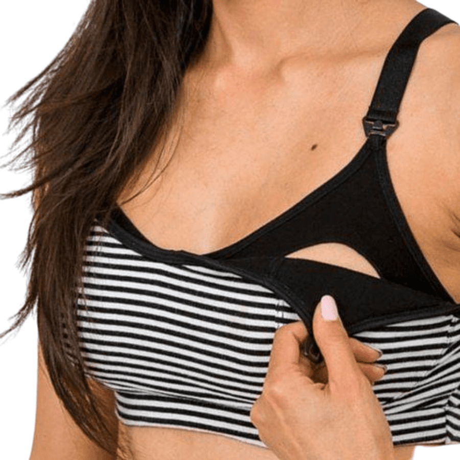 Cadenshae Milkbar Breastpumps Cadenshae FIT2FEED Activewear Nursing Sports Bra- Stripe