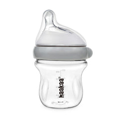 Haakaa Milkbar Breastpumps 120ml - Slow Teat / Grey Haakaa Glass Baby Bottle